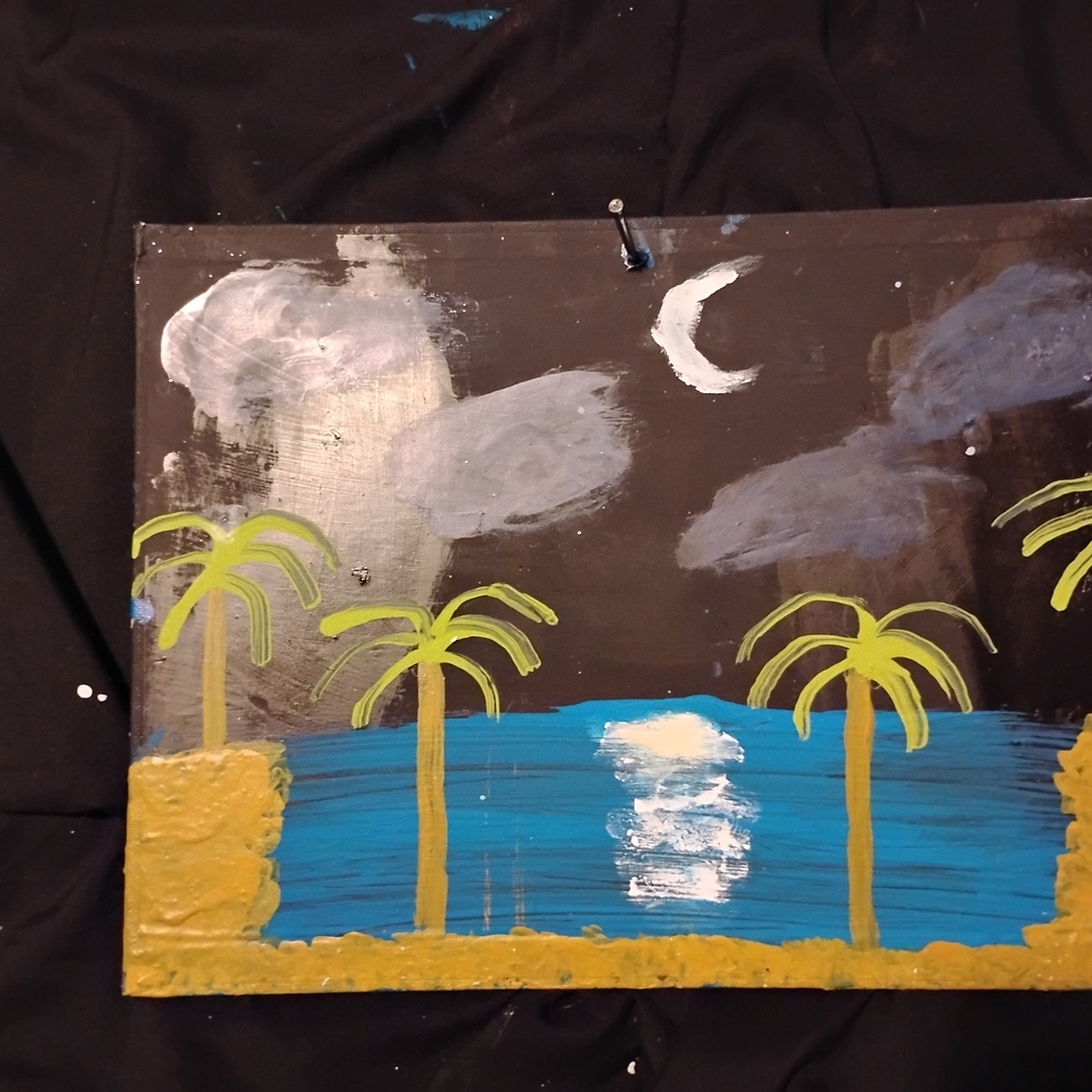 Tropical Night Sky Art on Canvas